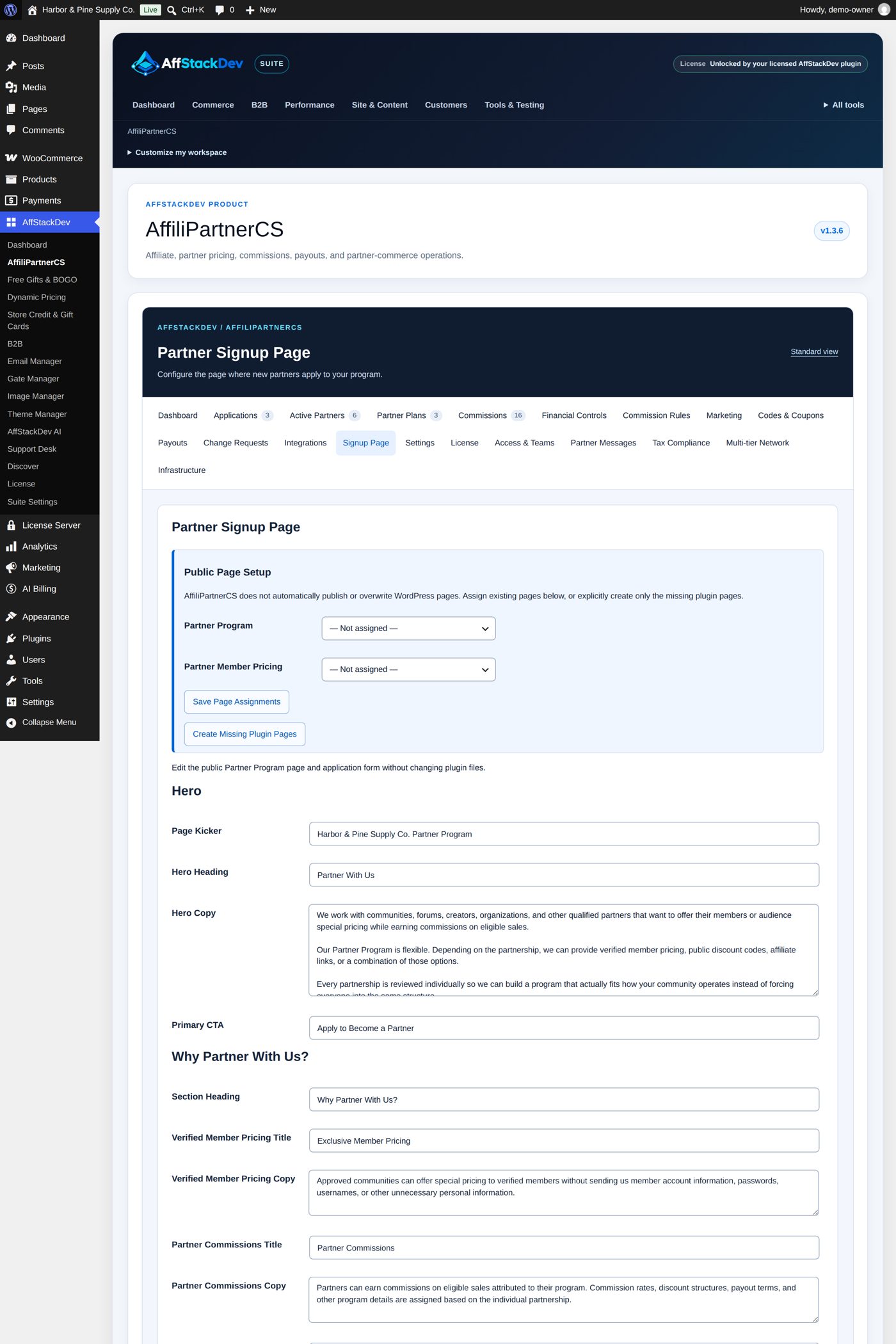 Signup Page: Public Page Setup and the first parts of the form