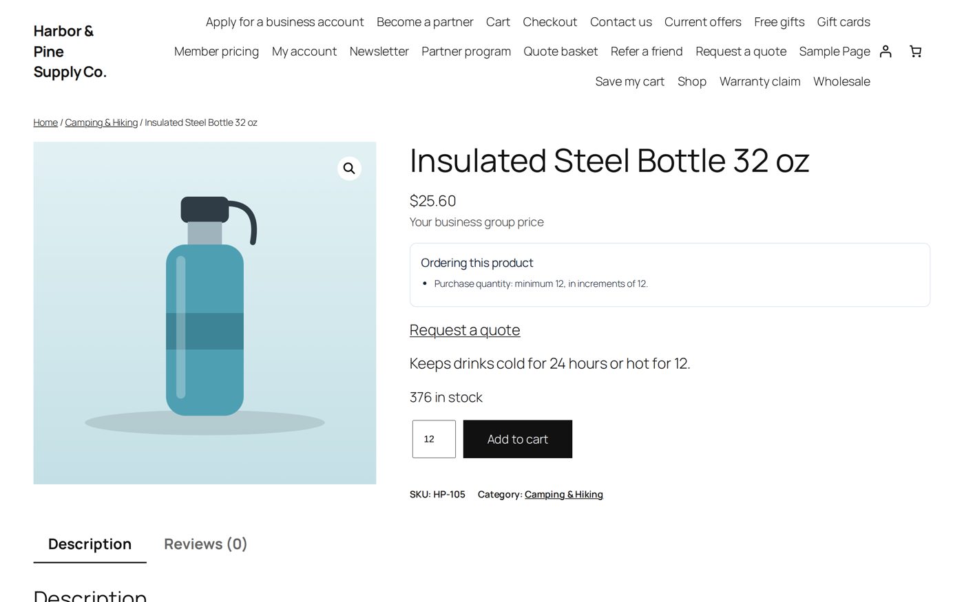 The product page for Dana