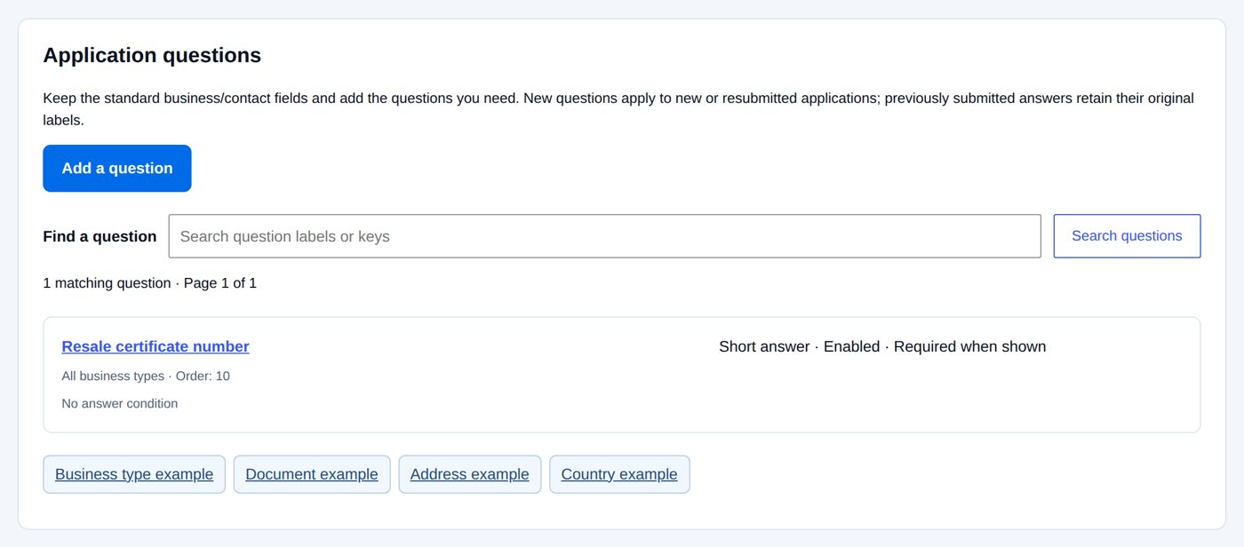 Published: the question list