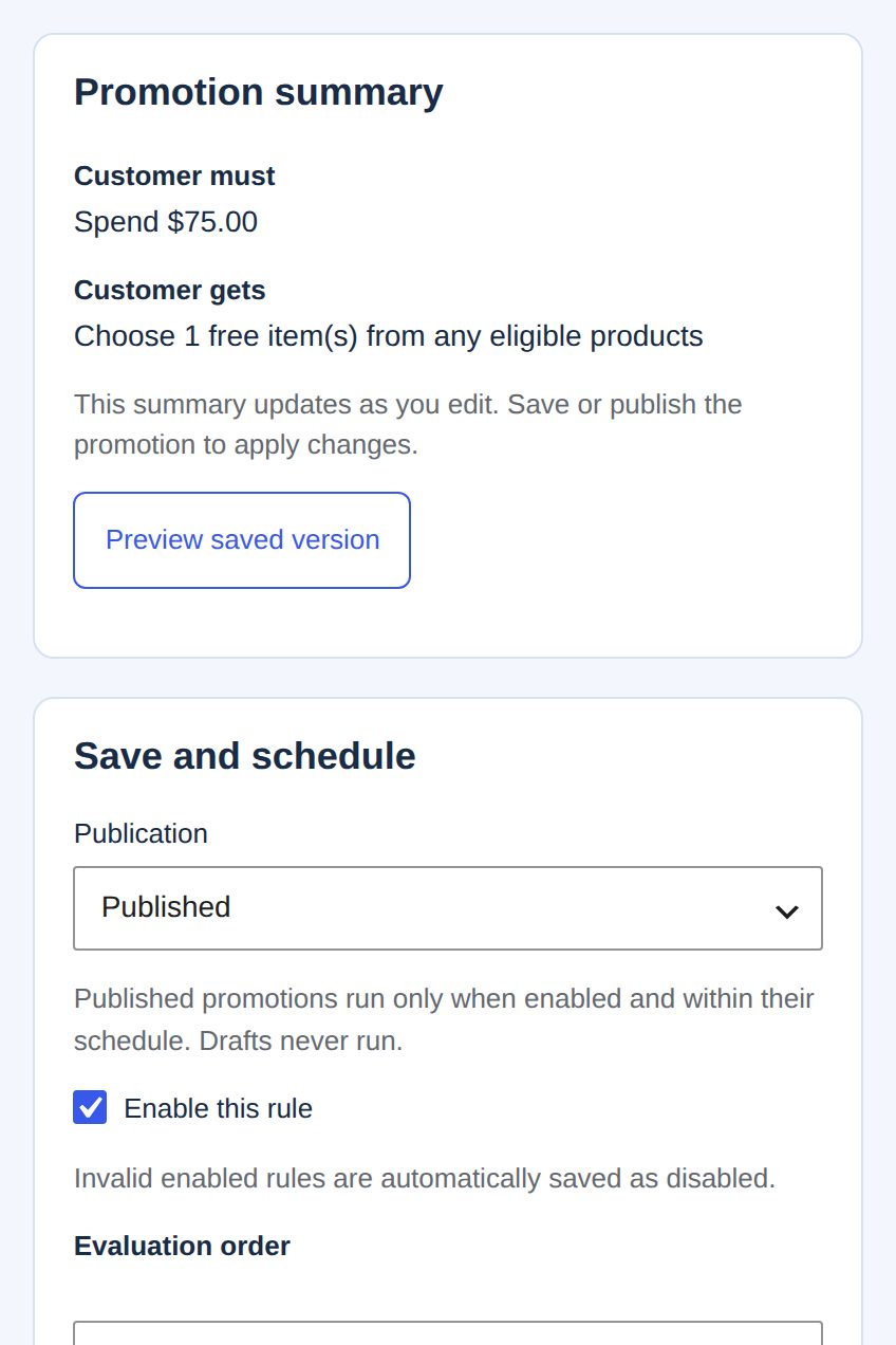 Published and enabled